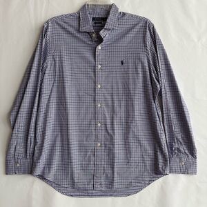 Ralph Lauren Navy and White Checkered Shirt